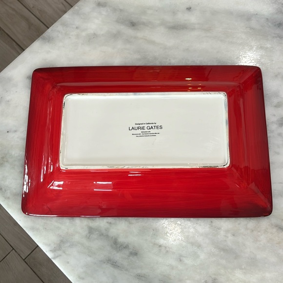 Laurie Gates "Rae" Floral 16" Large Glazed Ceramic Serving Platter - Picture 4 of 6